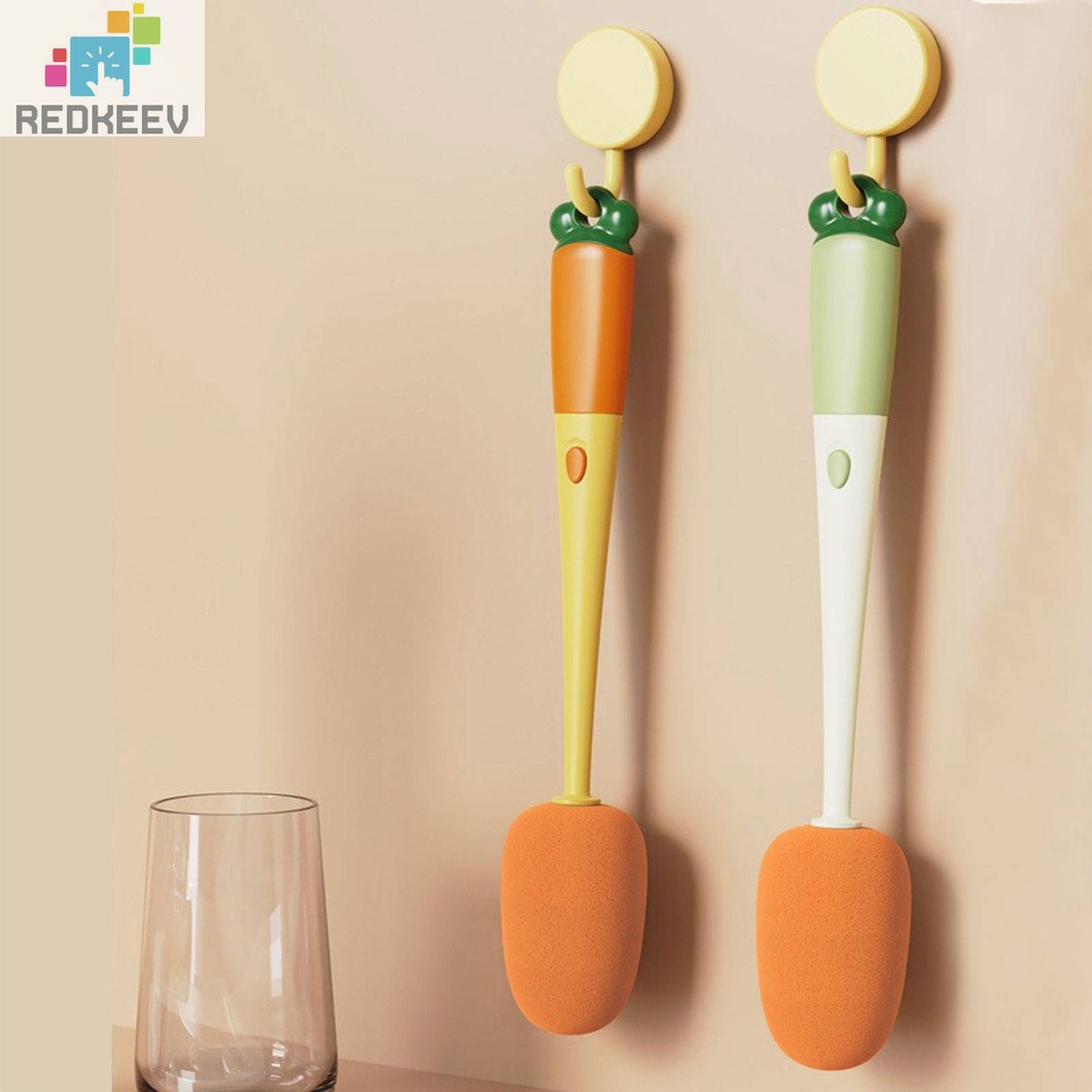 Cọ Rửa Bình Nước 3 Trong 1 Hình Củ Cà Rốt