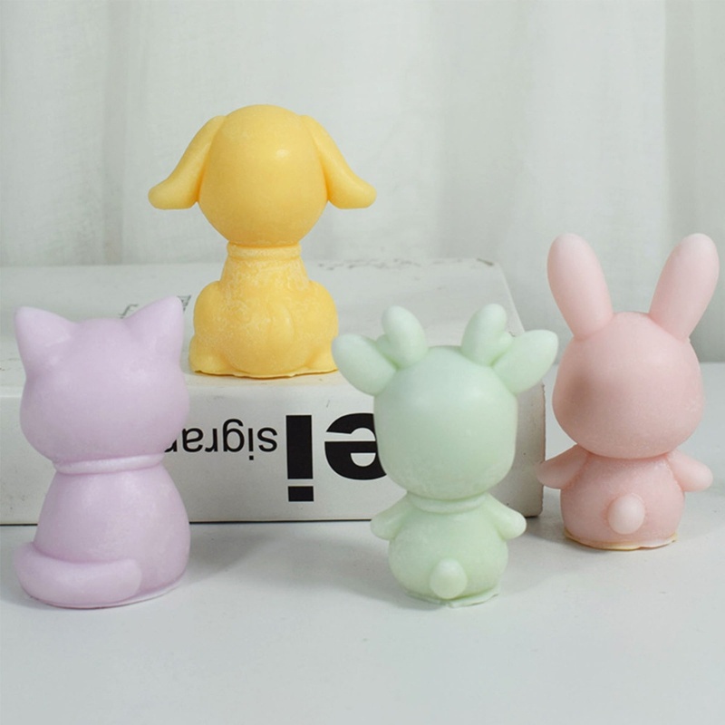 Khuôn Silicone Tạo Hình Làm Nến Hình Động Vật 3D DIY