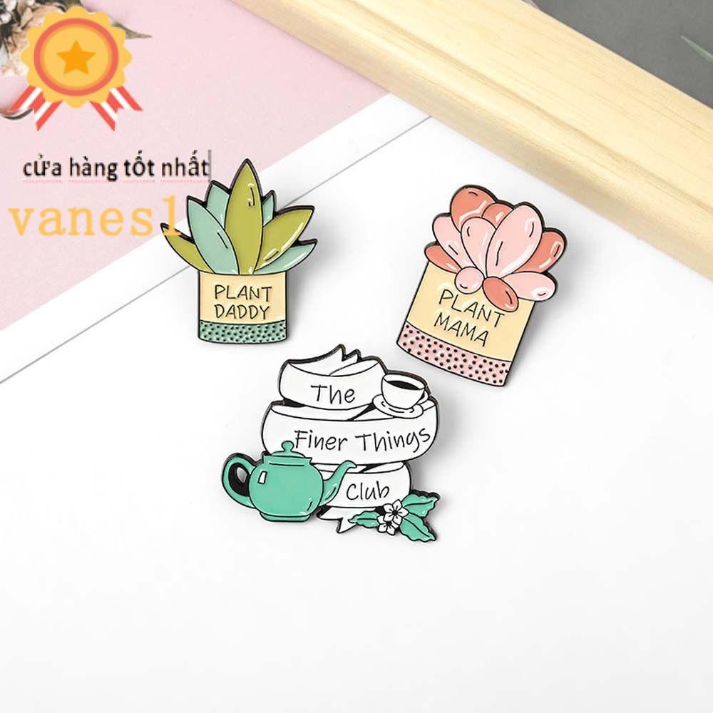 VANES1 Ghim Cài Áo Hình Vườn Cây Dễ Thương