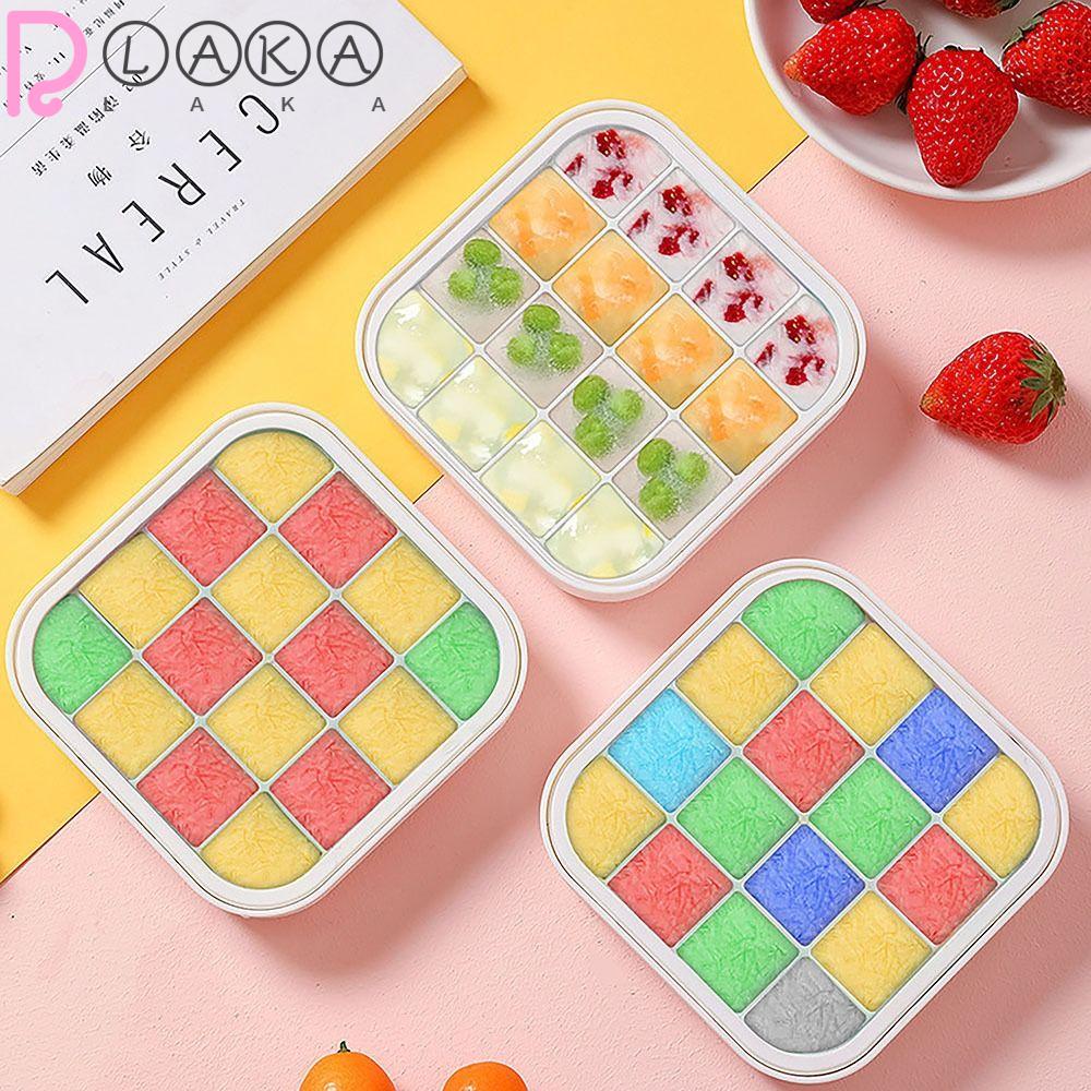 LAKAMIER Khuôn Silicone Làm Đá Viên 16 Ngăn Tiện Dụng Cho Gia Đình