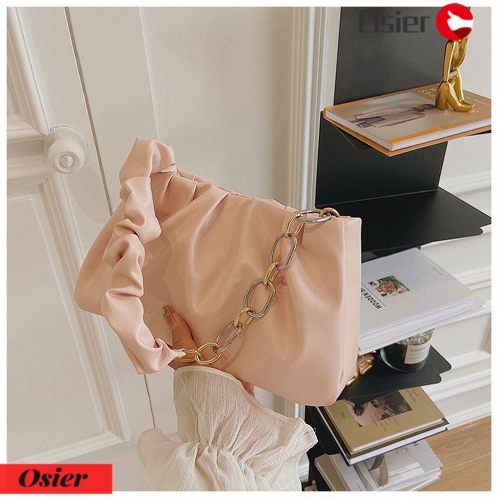 OSIER1 Túi Xách Da PU Màu Trơn Cỡ Lớn Thời Trang Cho Nữ