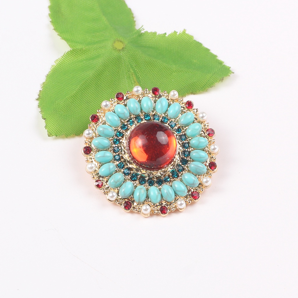 Ghim Cài Áo Đính Ngọc Trai Tráng Men Phong Cách Baroque Cổ Điển Thời Trang Cho Nam Và Nữ