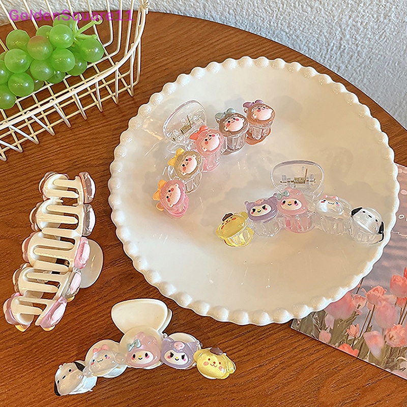 Golds Kẹp Tóc Sanrio Hình Cá Mập Trong Suốt Lấp Lánh Cho Nữ