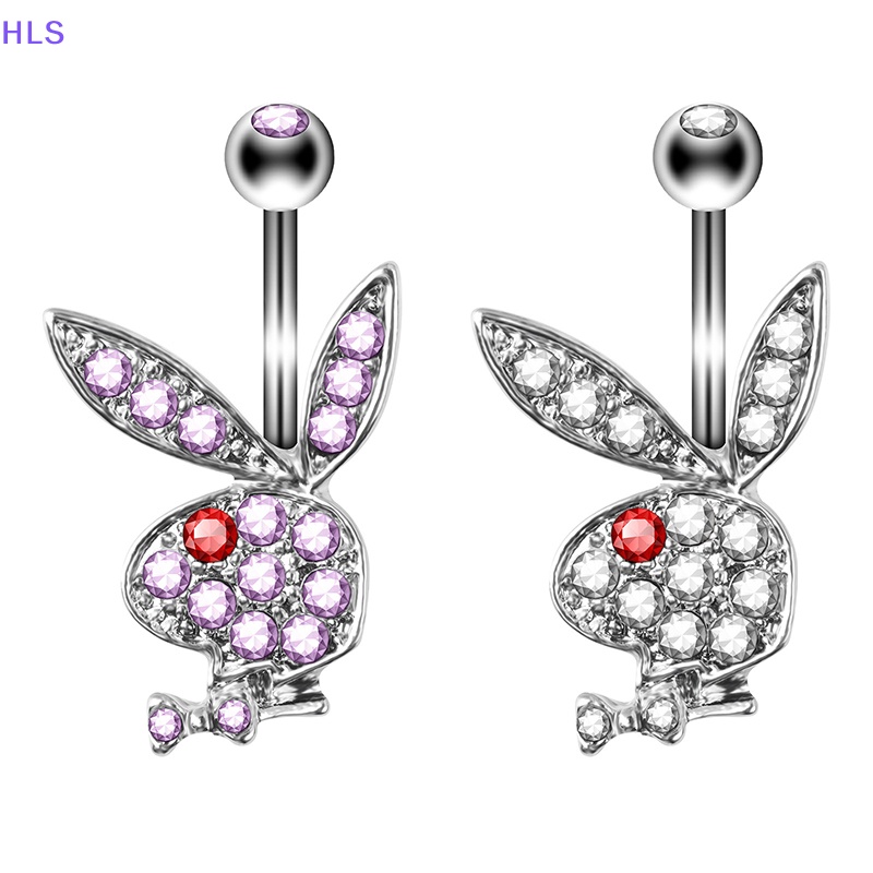 Khuyên Rốn Hình Thỏ Hoạt Hình Bằng Thép Không Gỉ