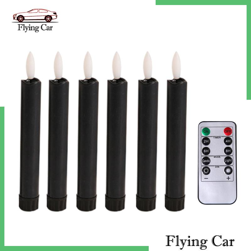 Bộ 6 Nến Đèn LED 3D Không Lửa Kèm Điều Khiển Từ Xa Trang Trí Bàn Tiệc Cưới / Valentine