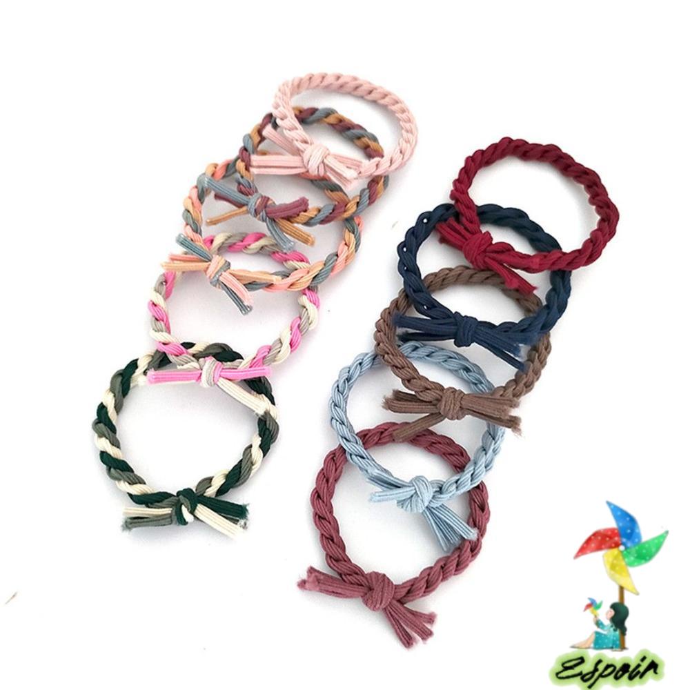 ESPO Dây Buộc Tóc Đan Tay Thiết Kế Mới Xinh Xắn Thời Trang Dành Cho Nữ