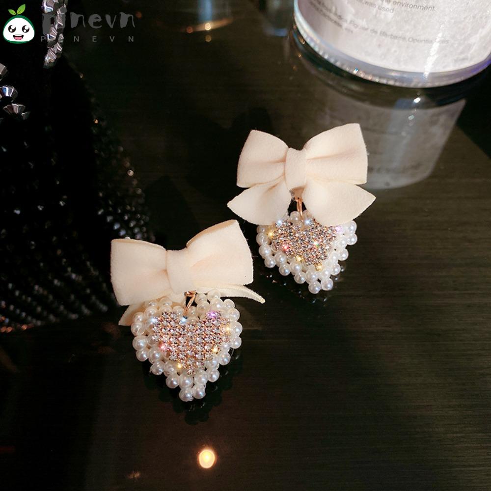 PINEVN Bông Tai Đính Đá Thời Trang Hàn Quốc Dành Cho Nữ