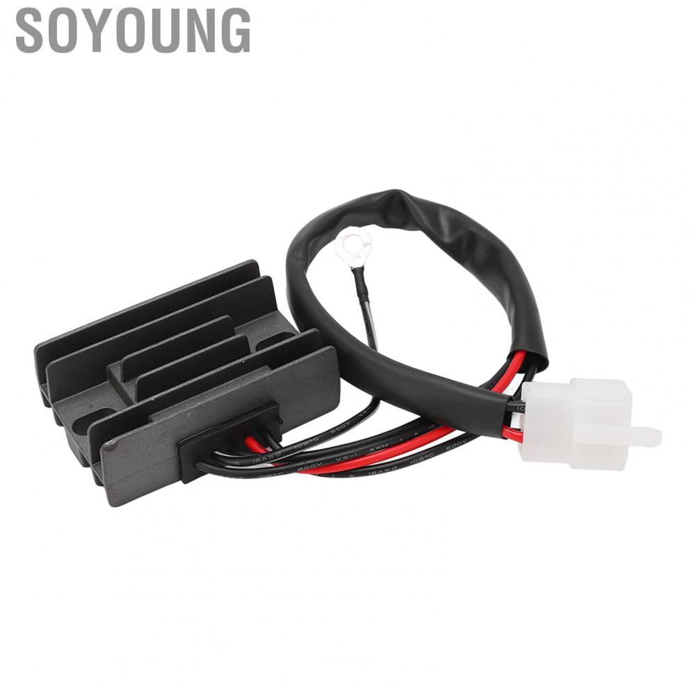 Soyoung Motorcycle Rectifier Current Conversion Multifunction Metal Stable Voltage Regulator Reliable Durable for
