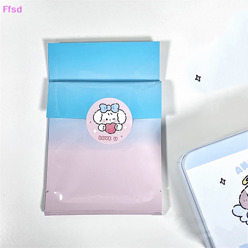 {Ffsd} Set 10 Túi Zip Lõi Nhôm Phẳng Di Động Đựng Trang Sức Màu Xanh Dương Hồng Gradient Có Thể Tái Sử Dụng * Bán Chạy