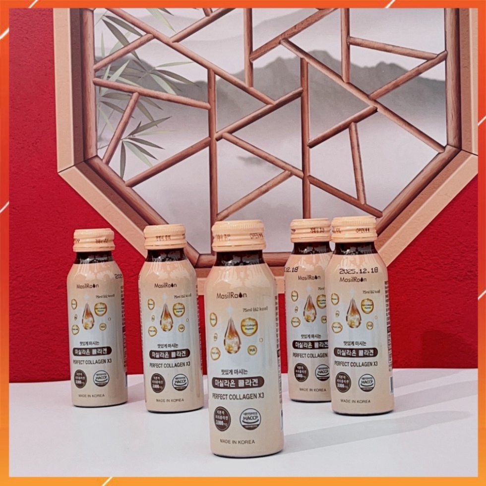 Nước Uống X3 Collagen Perfect Hàn Quốc - Nước Collagen Sữa Ong Chúa Chống Lão Hoá, Tăng Cường Sức Khoẻ