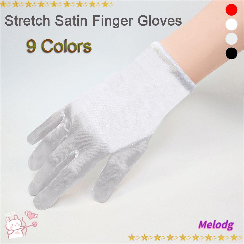 MELODG Găng Tay Chống Nắng Vải Satin Co Giãn Cho Cô Dâu