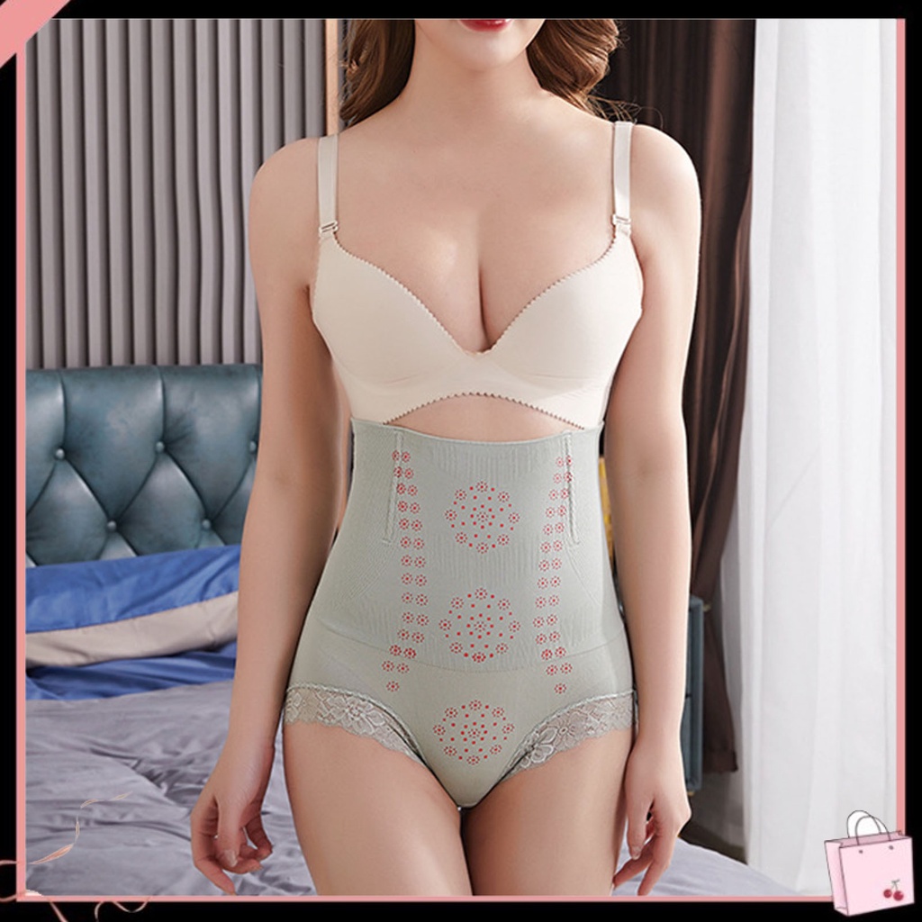 Quần Lót Lưng Cao Định Hình Dáng Chữ S 3D Phối Ren Quyến Rũ Cho Nữ