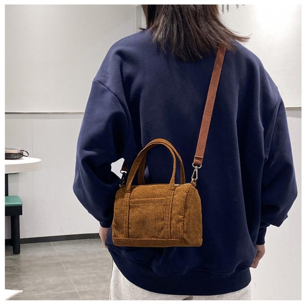 OKDEALS Túi Xách Nhung Kẻ Đựng Điện Thoại Mini Có Khóa Kéo Phong Cách Retro