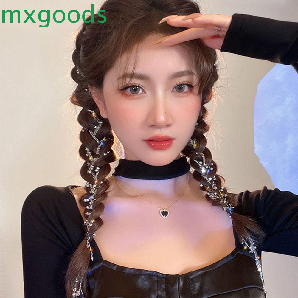 MXGOODS Kẹp Tóc Đuôi Ngựa Có Đính Đá Cho Nữ