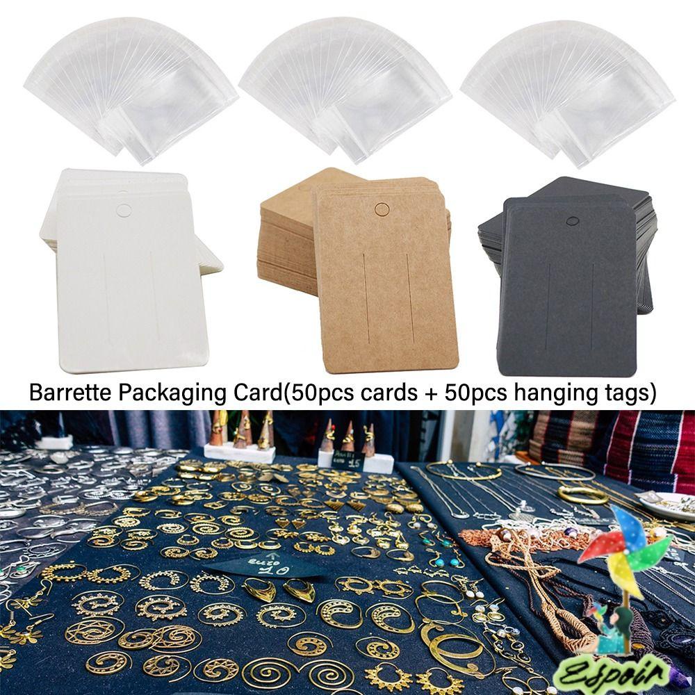 ESPO Set 50 Thẻ Giấy Treo Trong Suốt Trang Trí Gói Quà Sáng Tạo