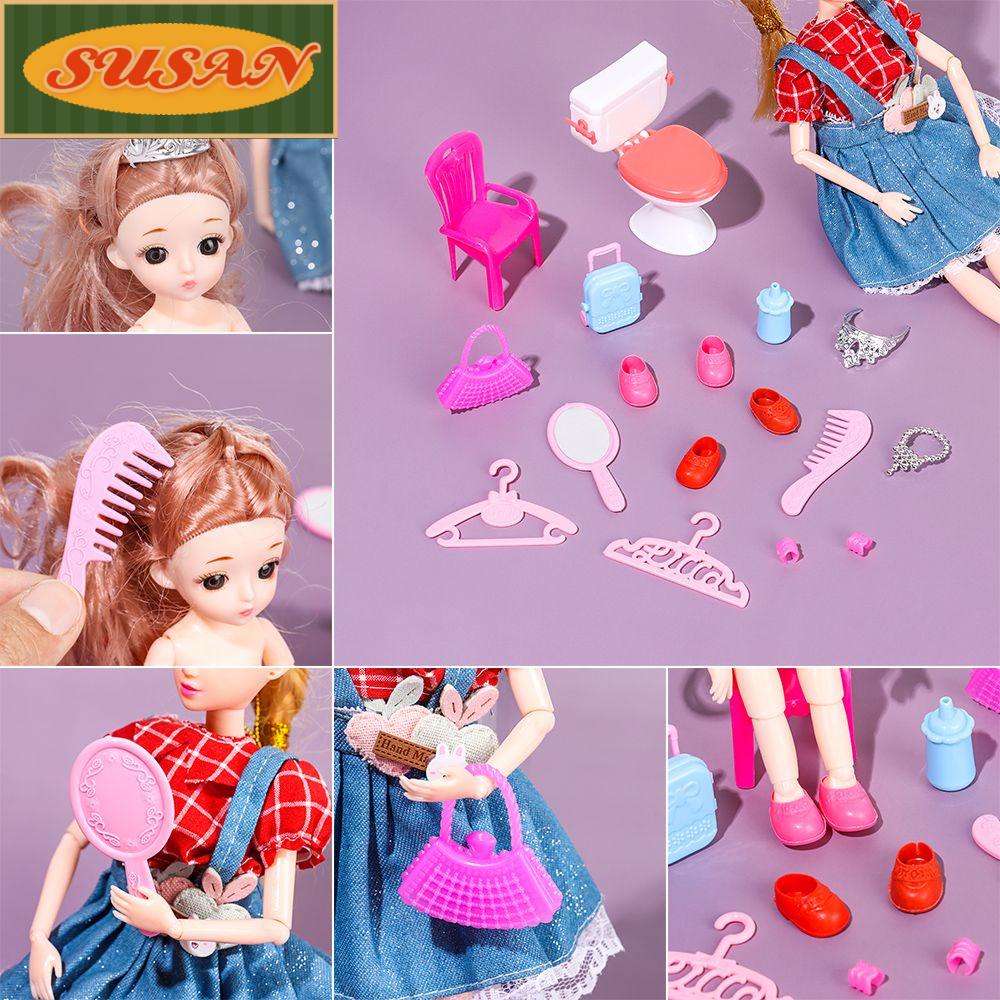 SUSANS 1 Bộ Móc Treo Quần Áo Búp Bê Bằng Nhựa