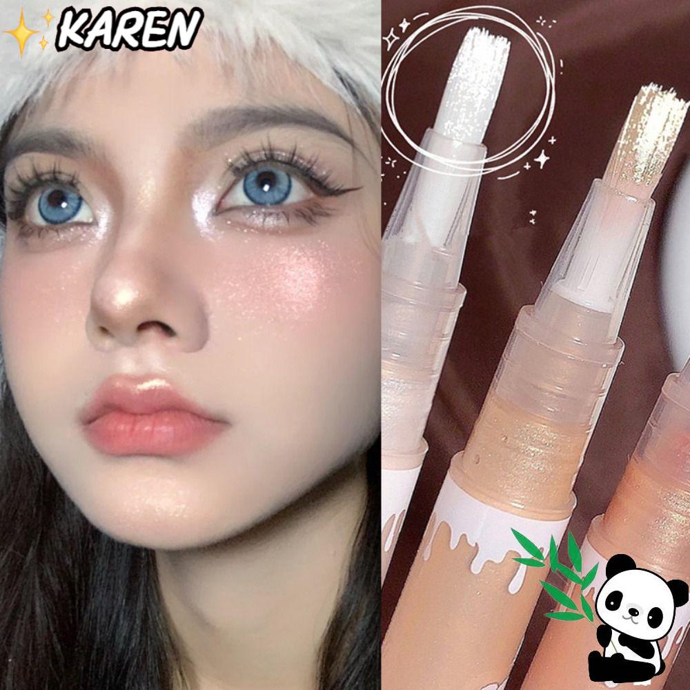 KAREN Phấn Mắt Dạng Lỏng Ánh Nhũ Lấp Lánh Lâu Phai Kèm Cọ Tiện Dụng