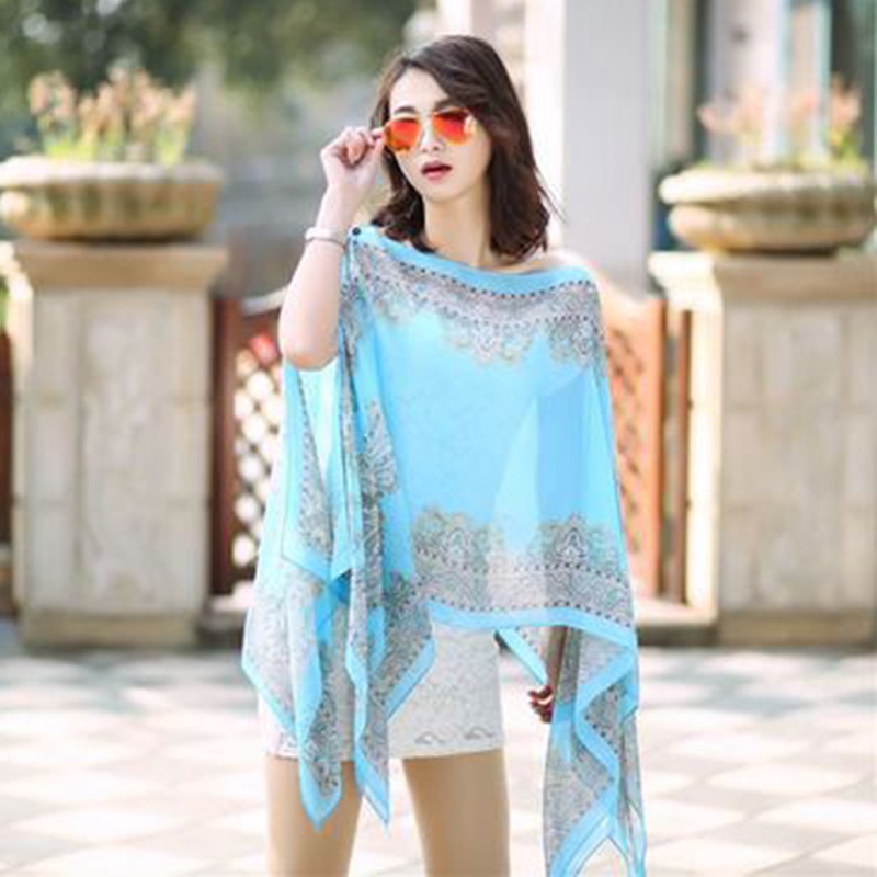 Fancysip Áo Khoác Voan Chống Nắng Đi Biển Mùa Hè Đa Năng Hình Hoa Thời Trang Cho Nữ