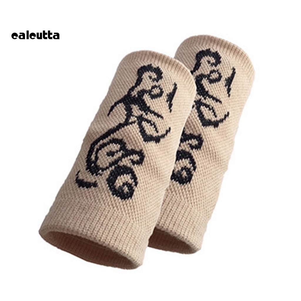 [calcutta] 1 Cặp Băng Quấn Bảo Vệ Cổ Tay Co Giãn Tốt Thoáng Khí In Họa Tiết Thể Thao Thông Dụng