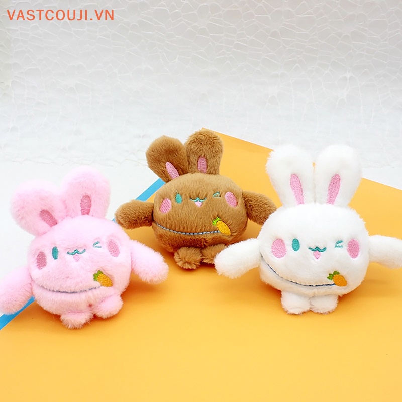 Thú Nhồi Bông Hình Thỏ Và Cà Rốt Mini Mềm Mại Trang Trí Móc Khóa