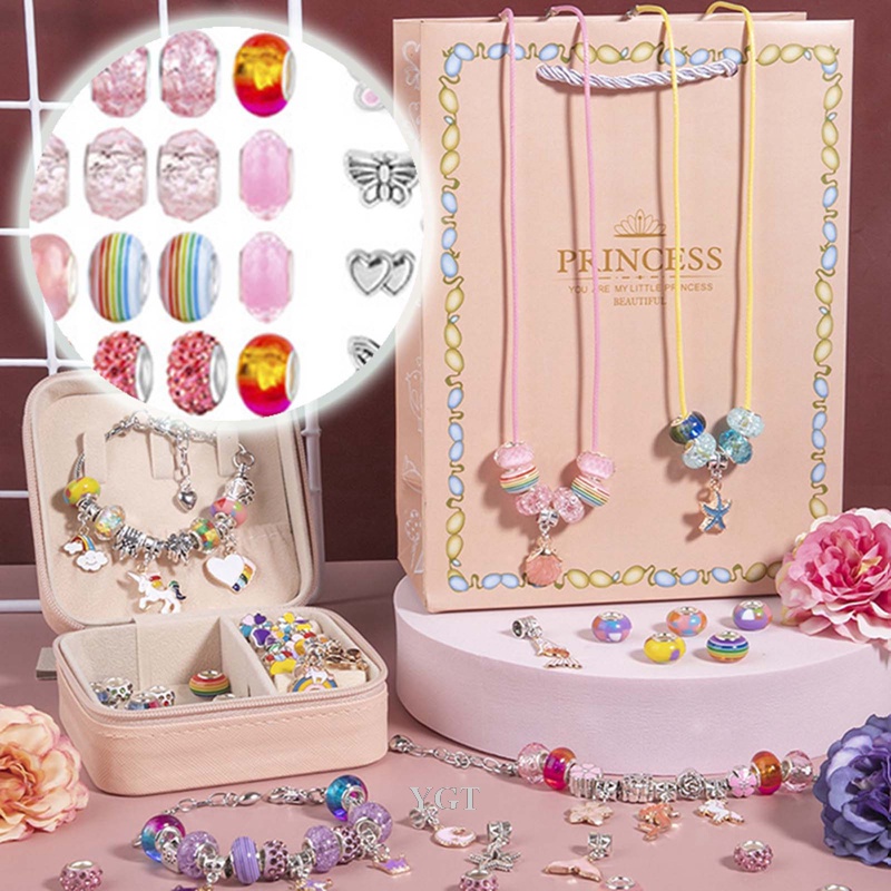 Ygt Bộ Hạt Acrylic Lỗ Lớn Tự Làm Trang Sức Thủ Công Phong Cách Châu Âu