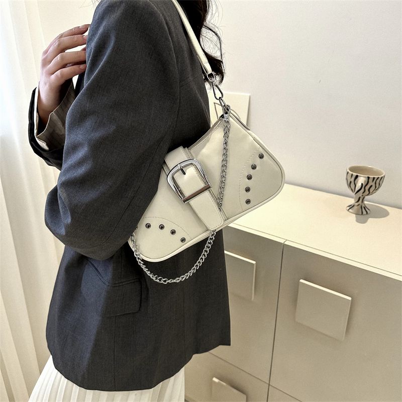 Túi Đeo Vai Đính Đinh Tán Dây Xích Thời Trang Cao Cấp Phong Cách Retro Cho Nữ