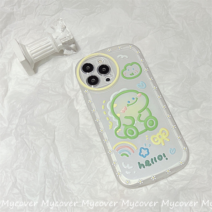 Ốp Điện Thoại Silicone Mềm Trong Suốt Chống Sốc In Hình Khủng Long Cho iPhone 11 12 13 14 Pro Max X Xr Xs 8 7 6 Plus SE 2020