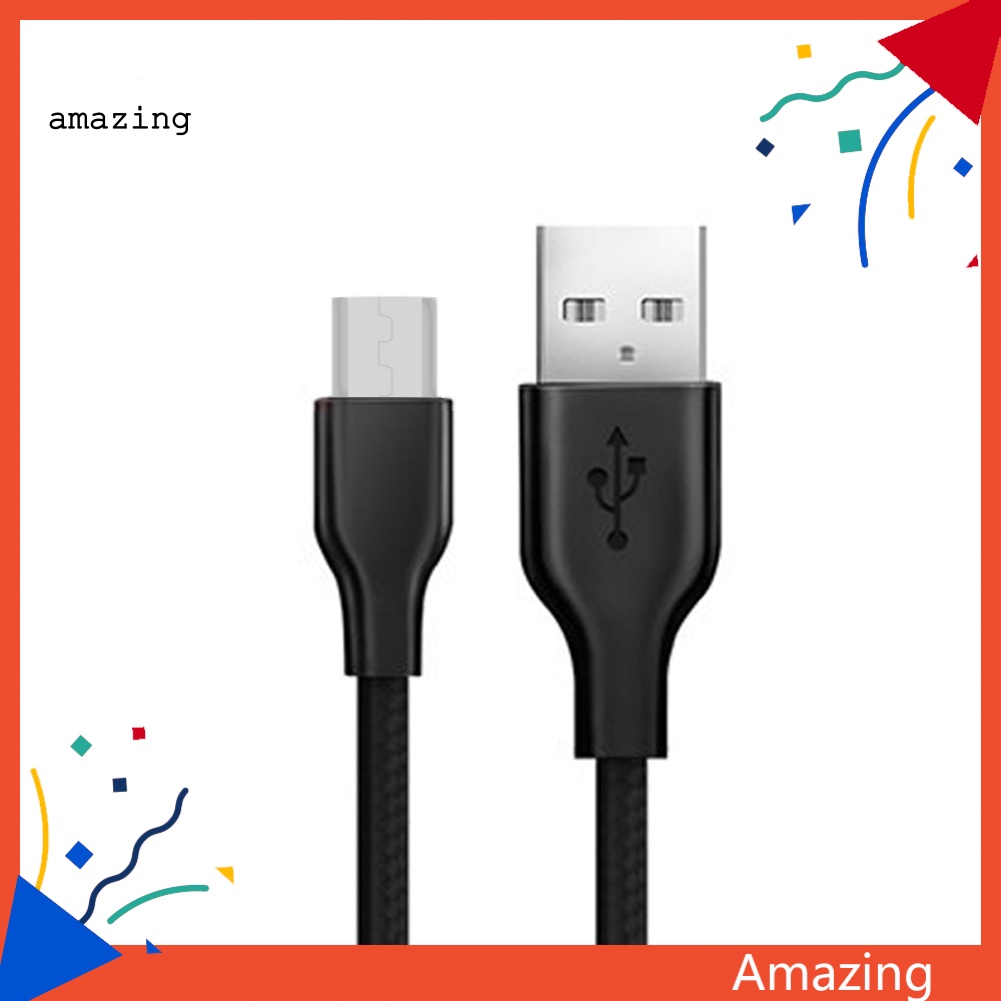 Dây Cáp Sạc Nhanh Micro USB / Type C Bằng Nylon Bện Dài 1m Dành Cho Điện Thoại Di Động