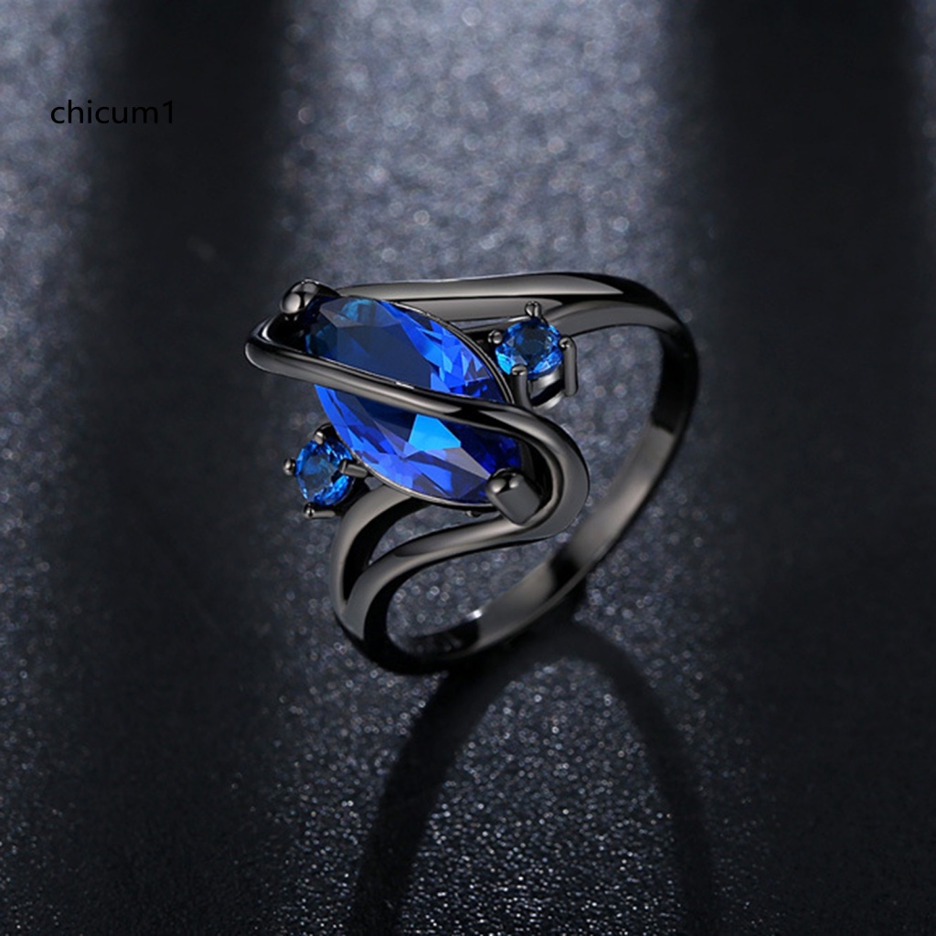 Nhẫn Đeo Ngón Tay Mạ Điện Đính Pha Lê Giả Hình Học Không Gây Dị Ứng Phong Cách Retro Cho Nữ Mặc Hàng Ngày