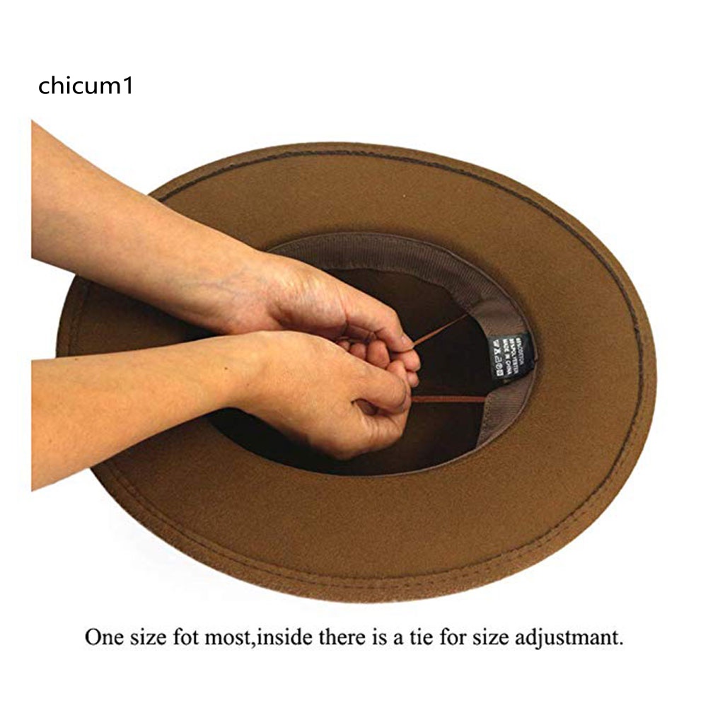 Mũ Fedora Rộng Vành Thoáng Khí Màu Sắc Đơn Giản Cho Nữ