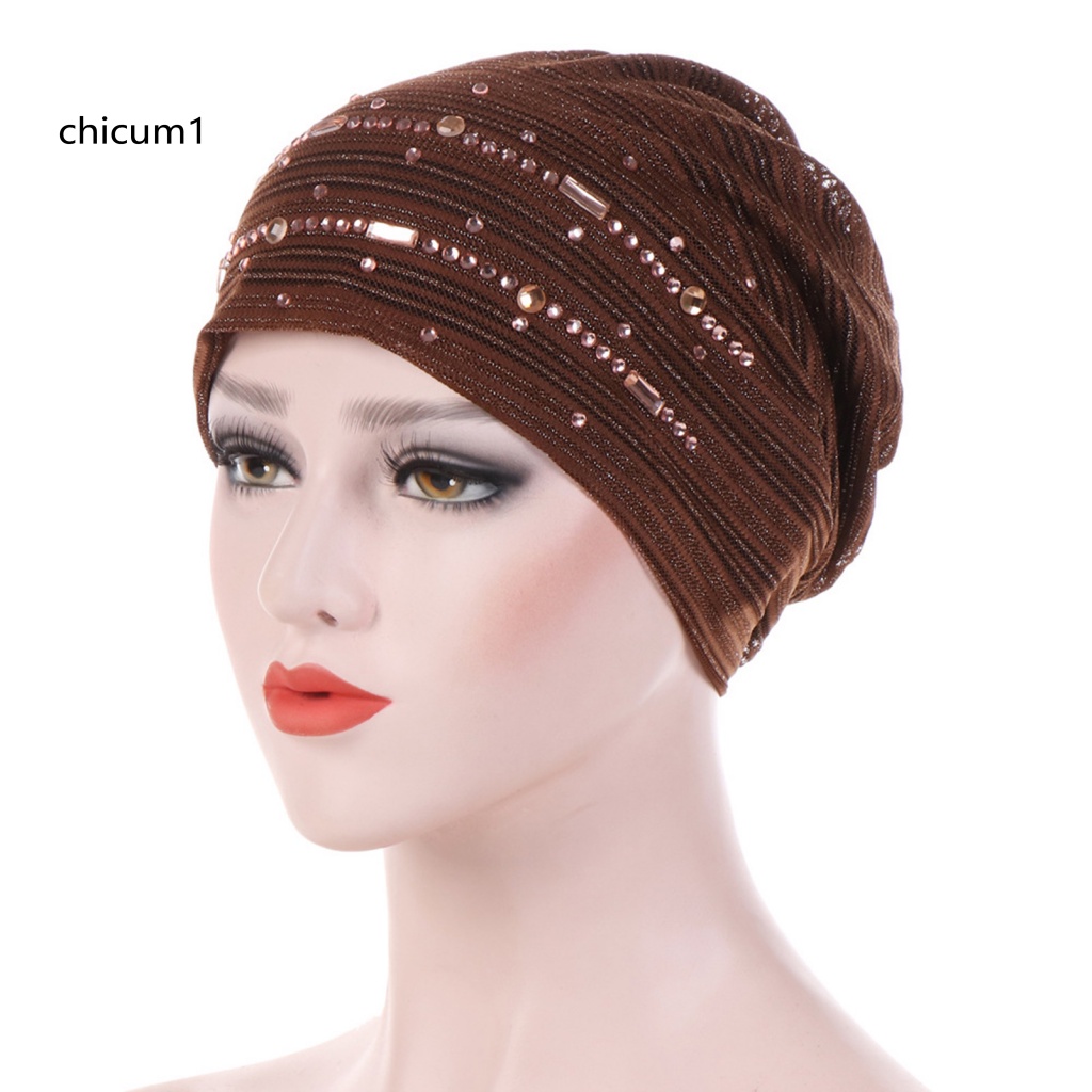 Mũ Trùm Đầu Đính Đá Lấp Lánh Thời Trang Cho Nữ