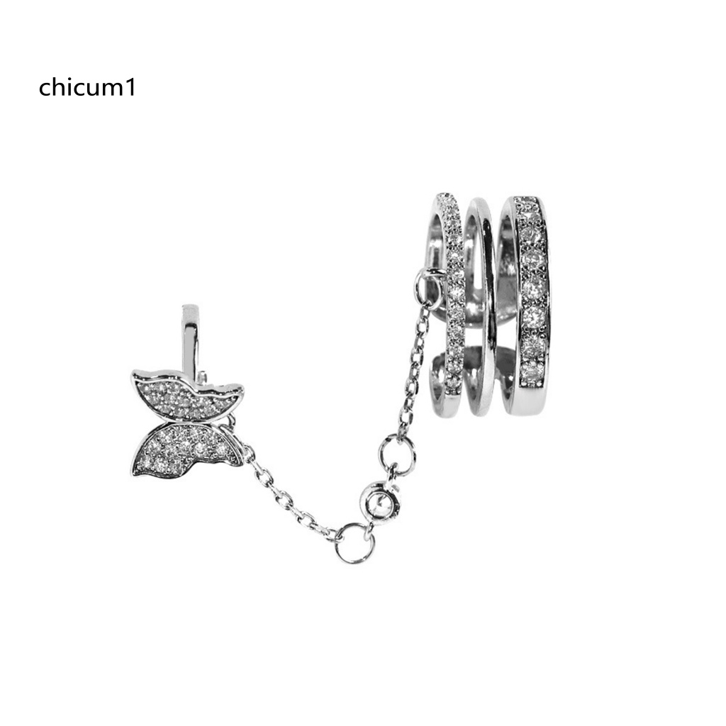 Nhẫn Hở Hợp Kim Hình Bướm Lấp Lánh Thời Trang Thích Hợp Làm Quà Tặng