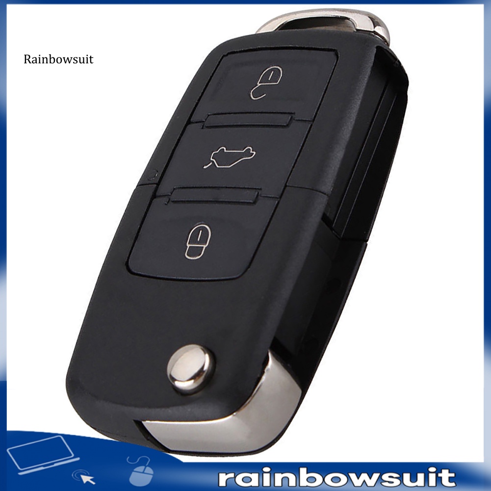 Vỏ Bọc Chìa Khóa Điều Khiển Từ Xa 3 Nút Gấp Gọn Cho Bora Passat Golf Polo Jetta
