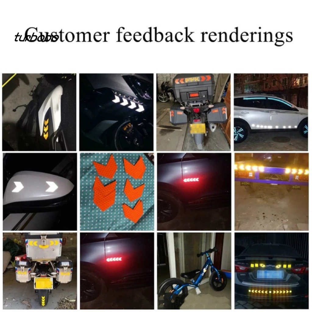 Set 10 Miếng Dán Phản Quang Tự Dính Bảo Vệ Thân Xe Hơi