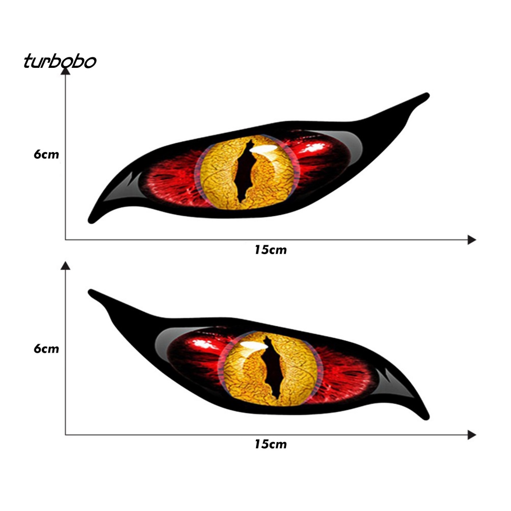 Bộ 2 Miếng Dán Phản Quang Chống Nắng Hình Đôi Mắt Quỷ Vui Nhộn Cho Xe Hơi Van
