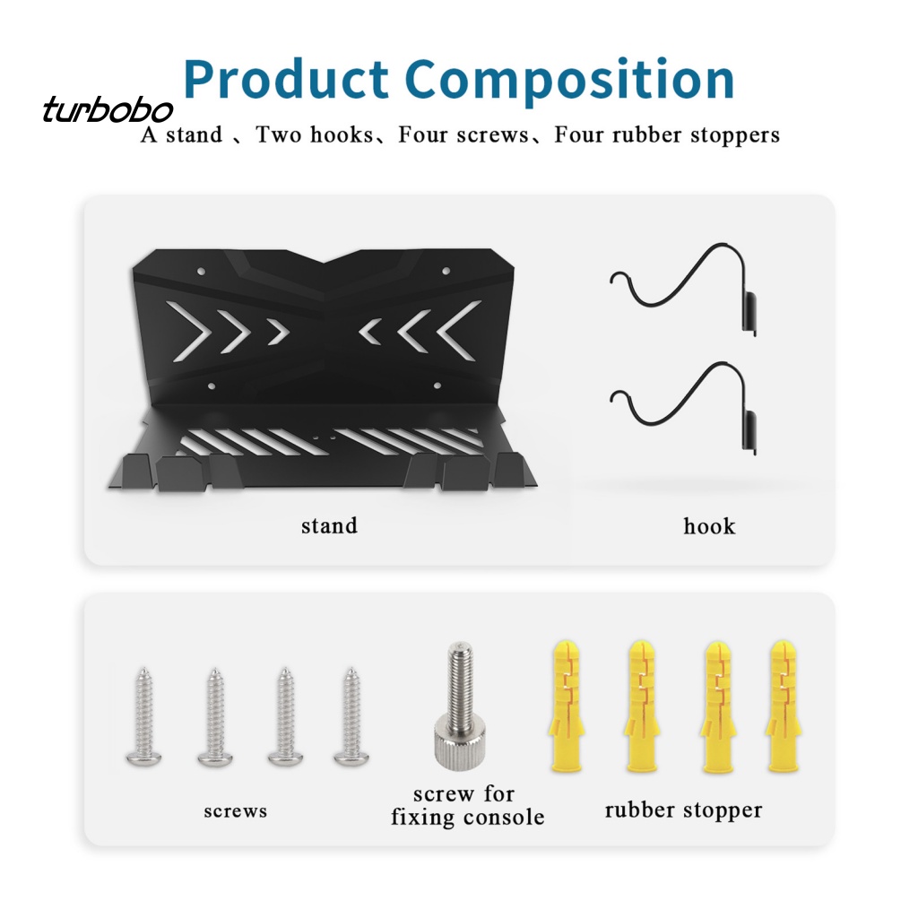 Giá Đỡ Ổn Định Gắn Tường Kèm 2 Móc Điều Khiển Cho Máy Chơi Game PS5