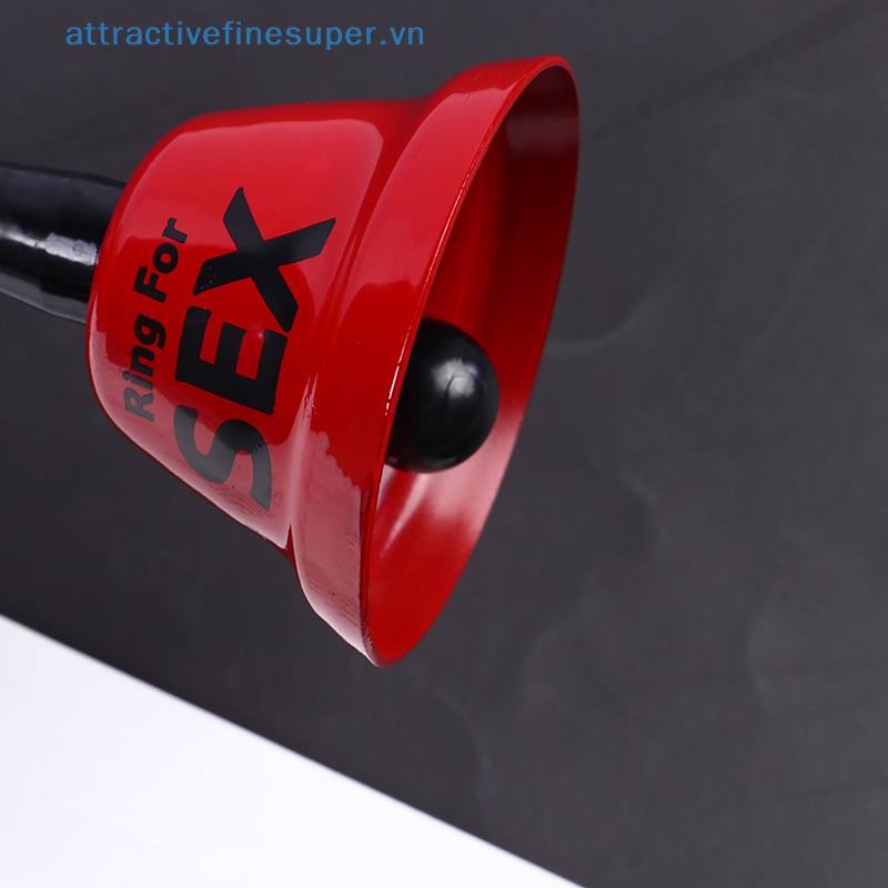 Lục Lạc Cầm Tay Bằng Kim Loại Màu Đỏ AFS Có Vòng Nhẫn Trang Trí Tiệc