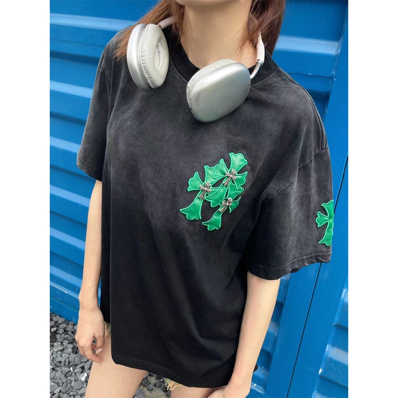 Áo Thun Tay Ngắn Họa Tiết Thêu Chữ Thập Thời Trang Xu Hướng Cho Nữ Jr7Tujr