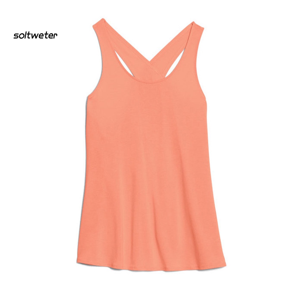 Áo Tank Top Thể Thao Đan Dây Chéo Lưng Thời Trang Quyến Rũ Cho Nữ