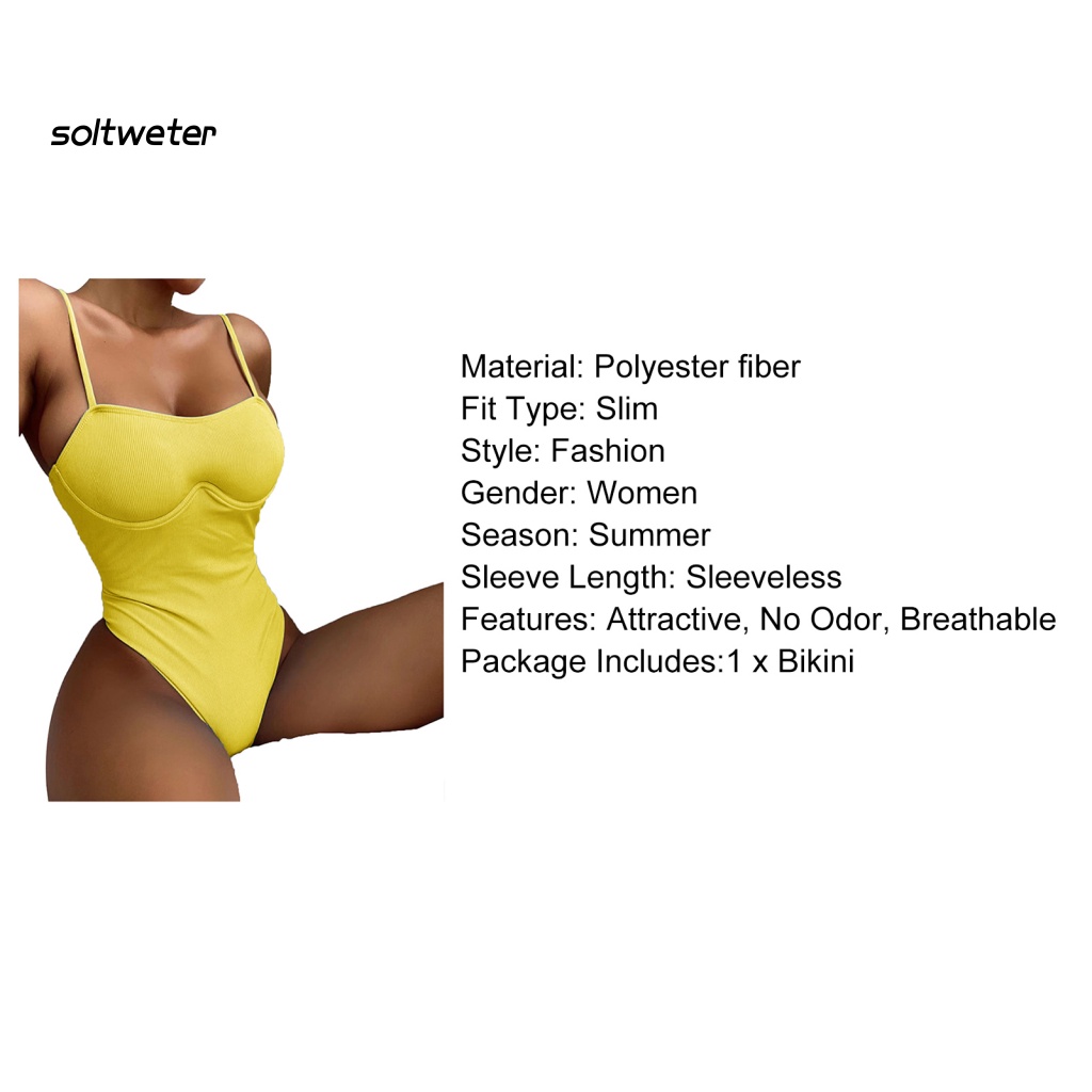 Bộ Đồ Bơi Một Mảnh Bằng Polyester Siêu Mềm Chống Mòn Thiết Kế Đơn Giản Quyến Rũ Dành Cho Nữ