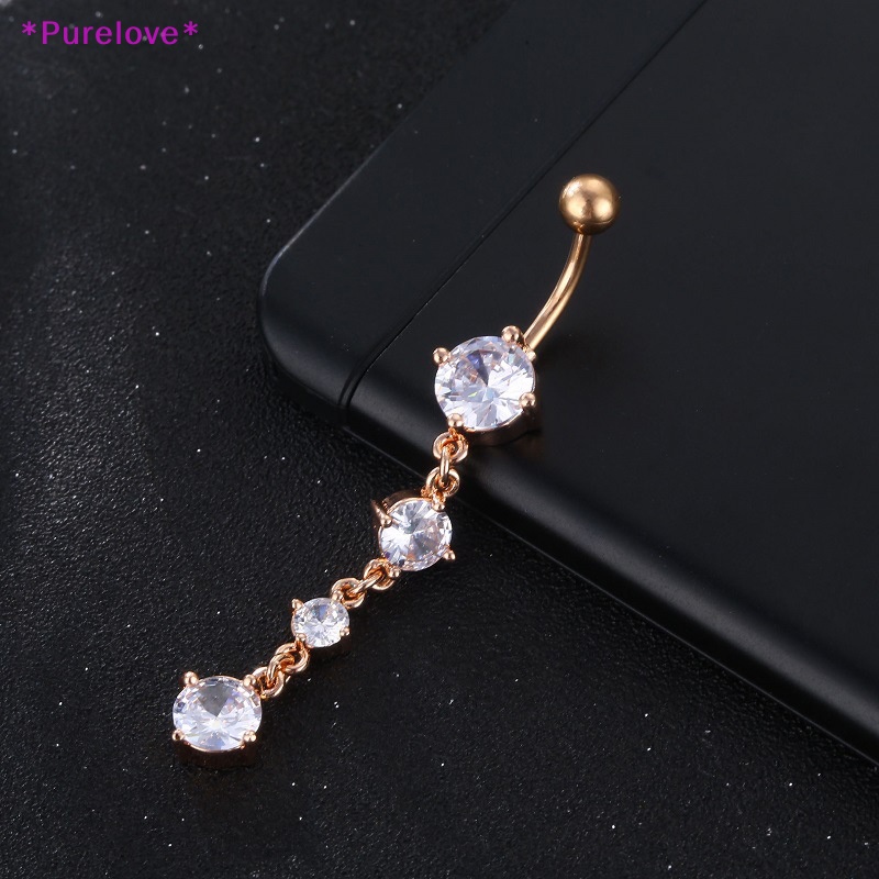 Khuyên Rốn Đính Đá Zircon Thời Trang Cho Nữ Mới