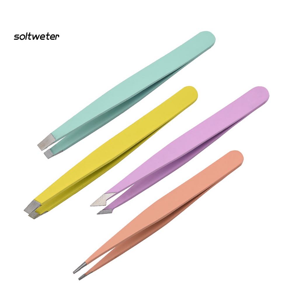 Bộ 4 Nhíp Nhổ Lông Mày Bằng Thép Không Gỉ