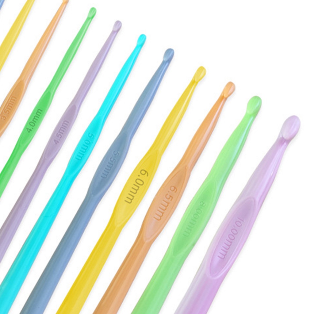 Hạnh Phúc Phụ Kiện Hạnh Phúc| Set 12 Kim Móc Len Bằng Nhựa Chuyên Dụng Cho Thợ May