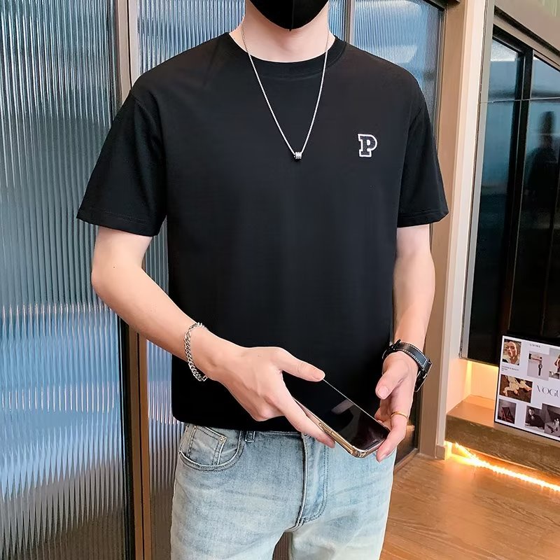 Áo Thun Tay Ngắn Cổ Tròn Dáng Rộng Thời Trang Mùa Hè Hàng Mới Dành Cho Bạn Nam