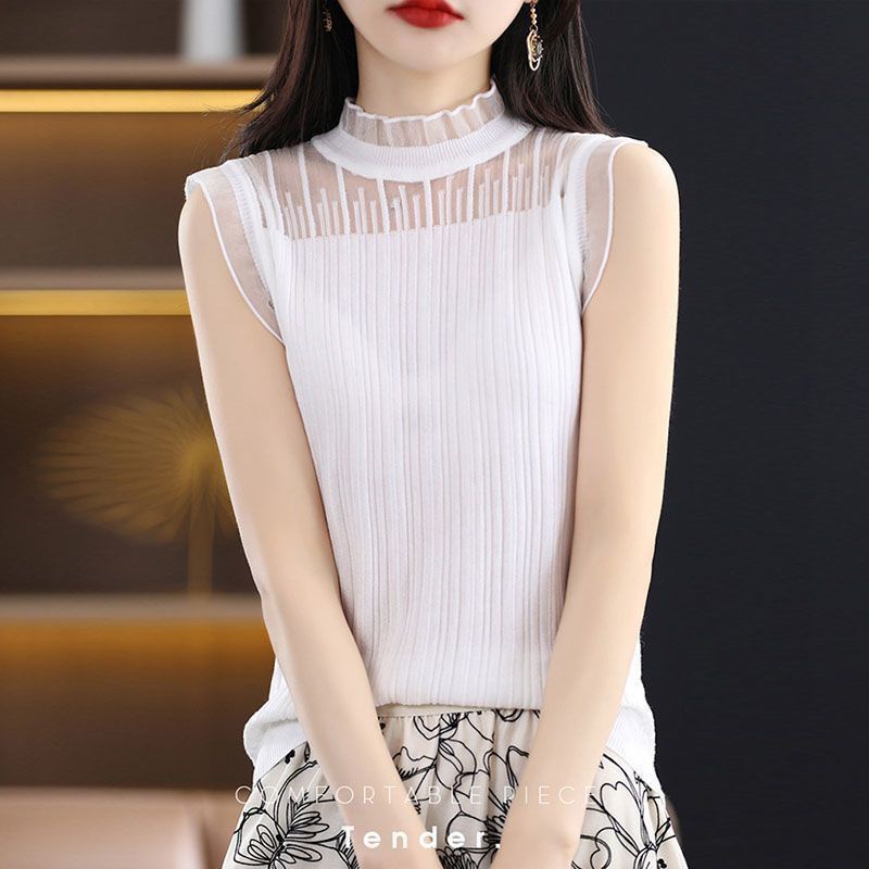 Đầm không tay dáng ôm Cổ Cao Hoạ Tiết Hoa Thiết Kế Ôm Sát Tôn Dáng