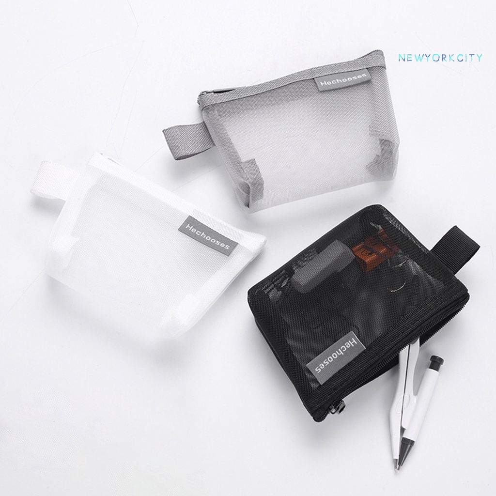 Ví Đựng Bút Bằng Nilon Phối Lưới Sức Chứa Lớn Siêu Nhẹ Có Thể Gấp Gọn Tiện Dụng