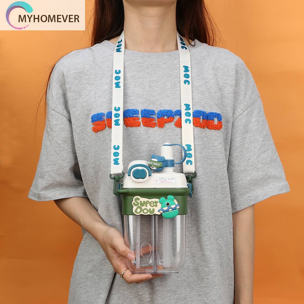 Bình Nước 800ML Thiết Kế Dễ Thương Có Thể Điều Chỉnh Tiện Dụng