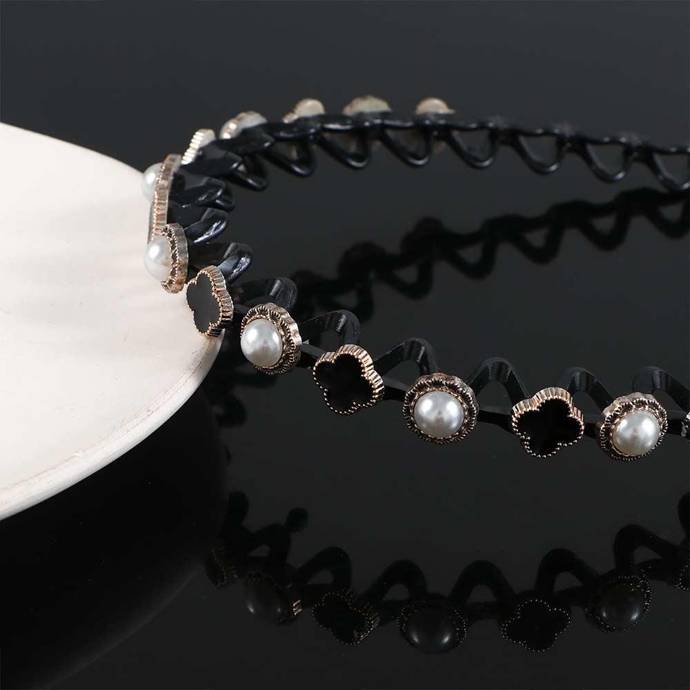 ANEMONE Băng Đô Cài Tóc Đính Ngọc Trai Acrylic Thời Trang Hàn Quốc