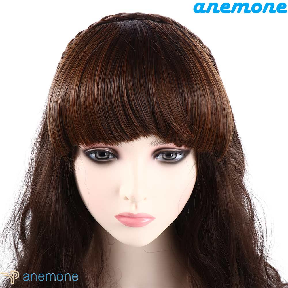 ANEMONE Tóc Giả Nữ Mái Ngang Bằng Sợi Tổng Hợp Chịu Nhiệt