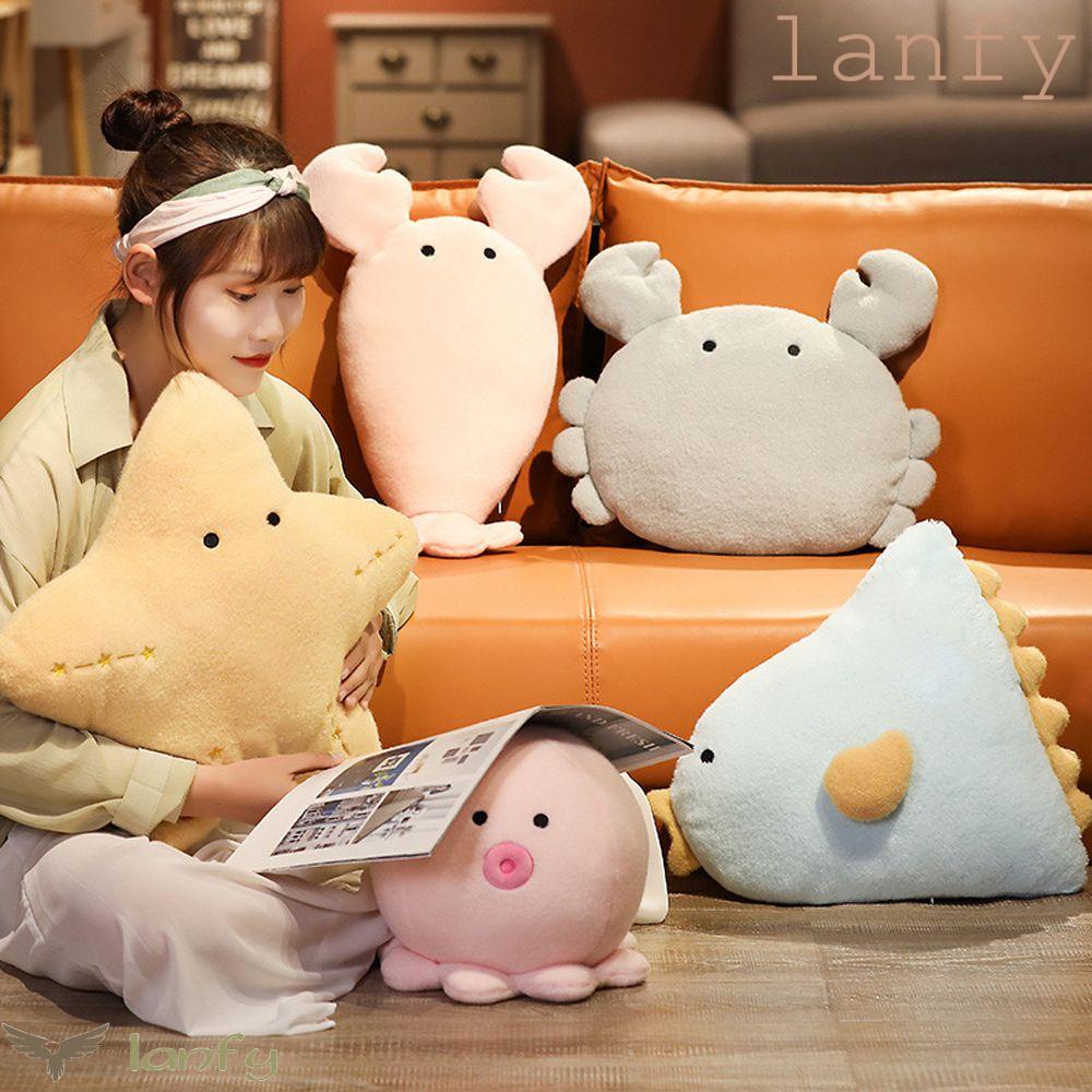 LANFY Đồ Chơi Nhồi Bông Hình Sao Biển Hoạt Hình Đáng Yêu Mềm Mại